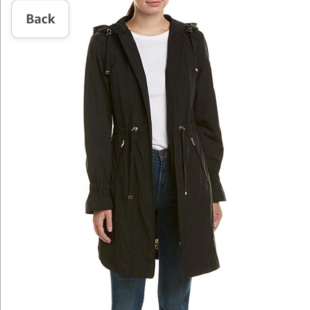 Cole Haan hooded trench raincoat